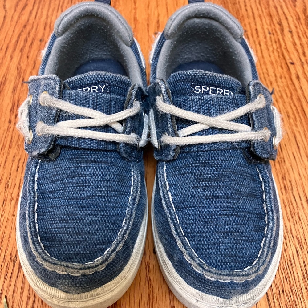 Sperry Kids Blue Boat Shoes, sz10